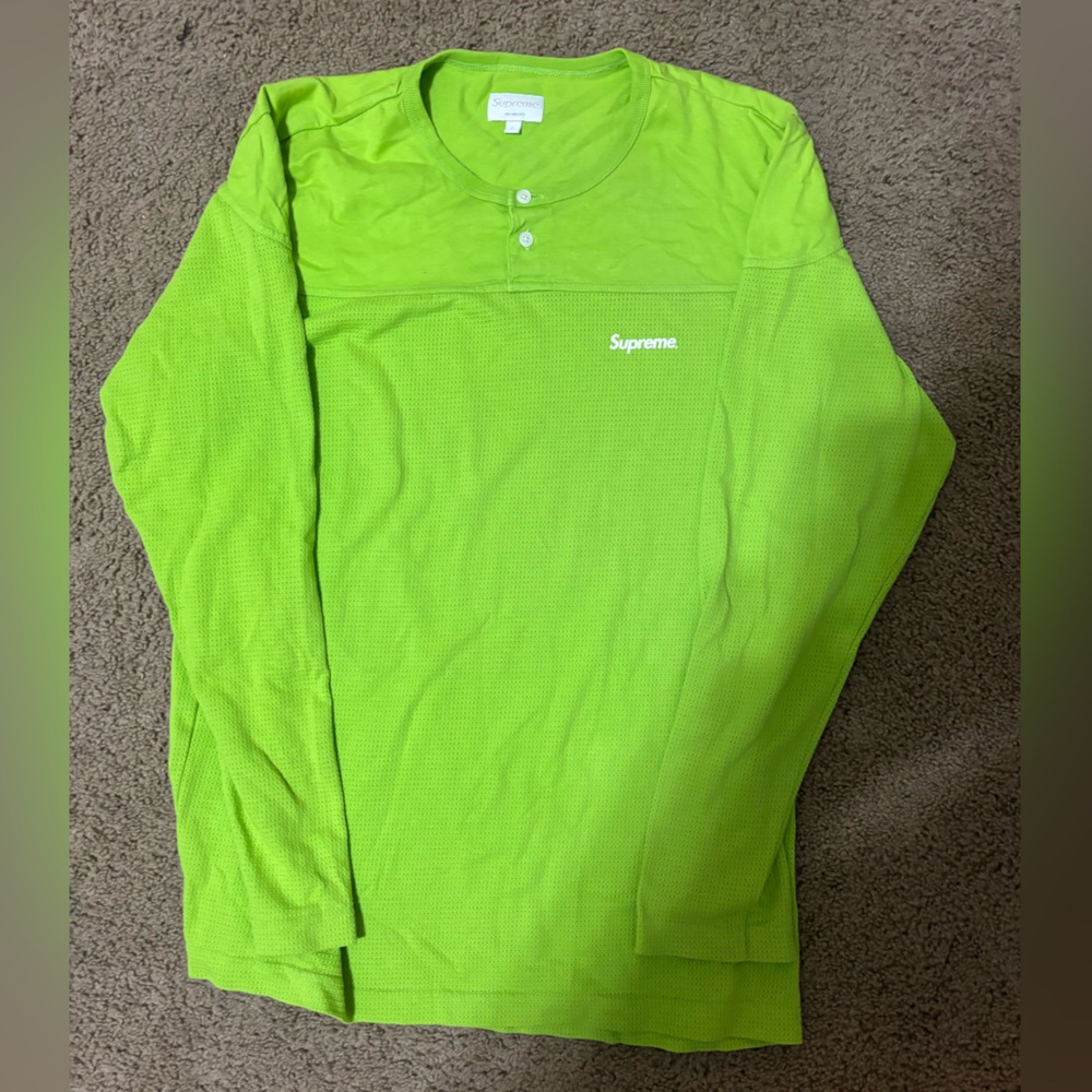 Supreme Lime Green Long Sleeve Shirt